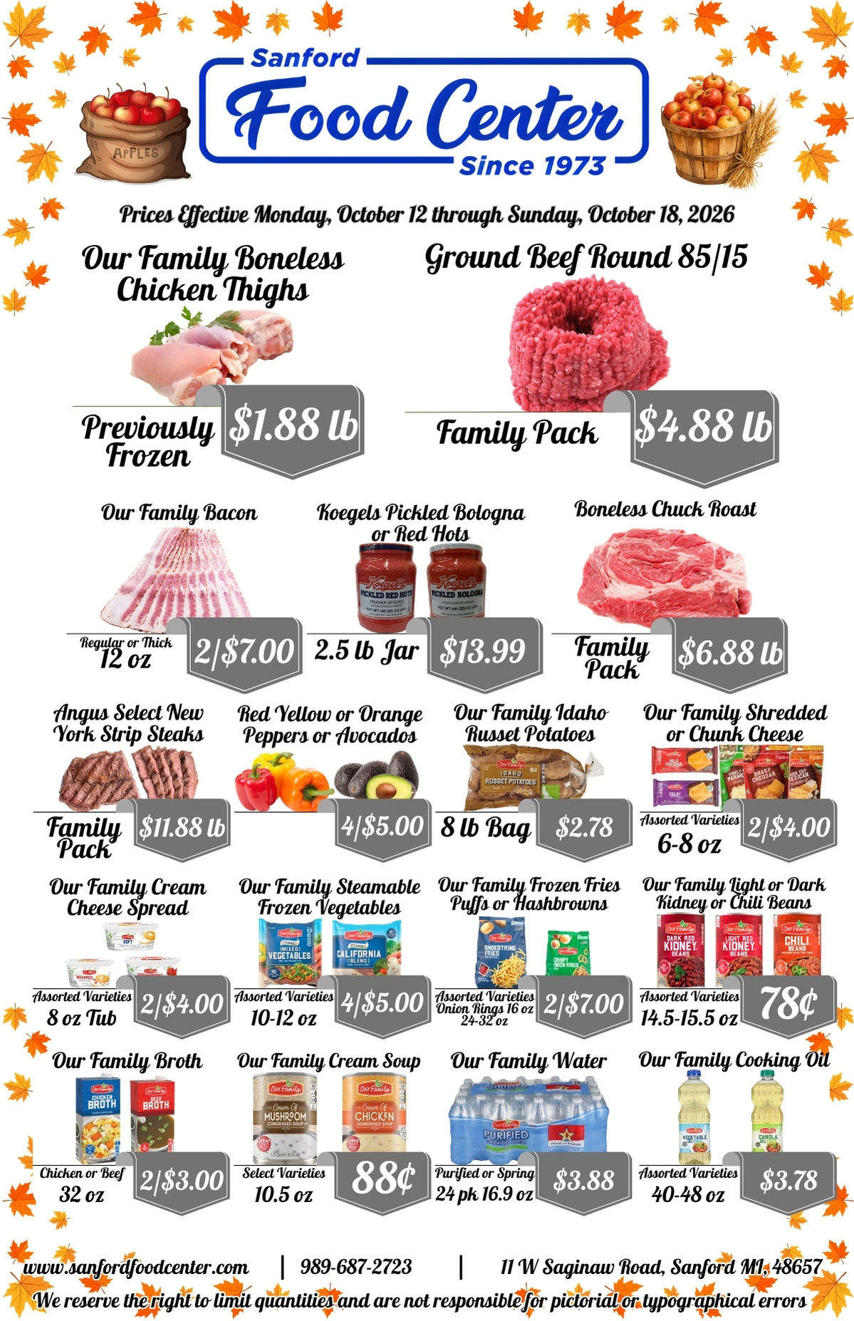 Flier 10.12.26 to 10.18.26 Page 1 Front Page